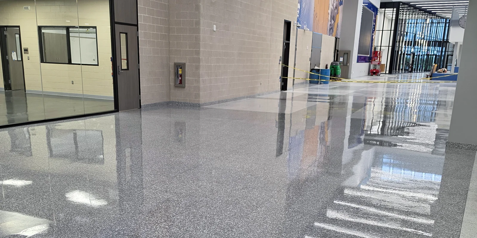 30,000 Sq Ft Terrazzo Floor Deep Cleaning and Sealing – Lamar CISD